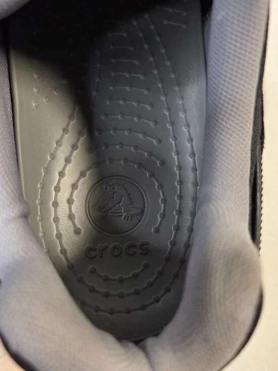 Crocs Retro Black & Gray Sneakers Men US 12 - Picture 12 of 13